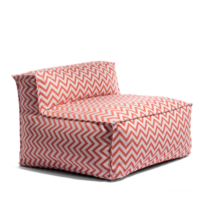 Pouf poltrona 1 posto Deluz per esterno in tessuto Funny dim: 98x98x65 cm