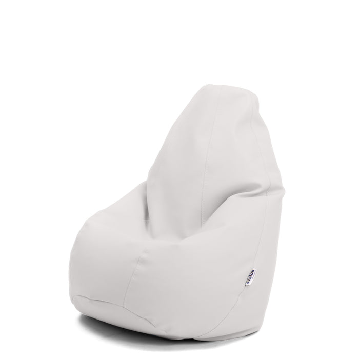 Outlet - Pouf Poltrona Sacco per bambini BAG Similpelle Mamba dim. 56x76 cm - Per ambiente Interno ed Esterno Colore Bianco