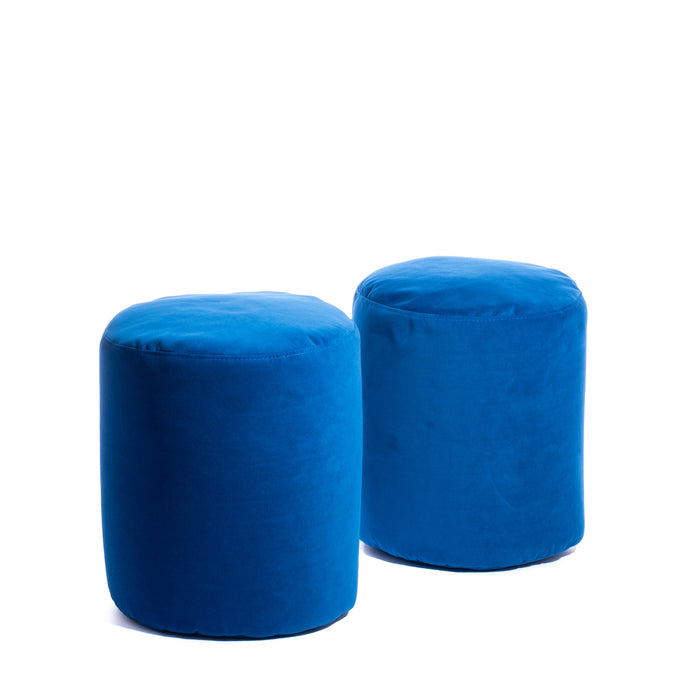 Outlet -  Avalon pouf Coppia di Cilindri Cod_50 in velluto dim: 60 cm x h 40 cm