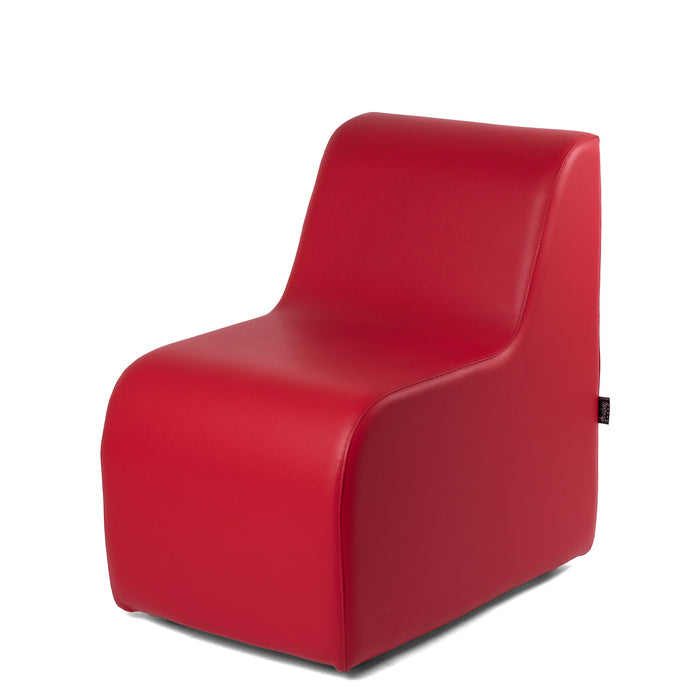 Outlet -  Avalon Divanetto Cod_013 in similpelle Mamba colore Rosso Dim: 50x70x H 76 cm