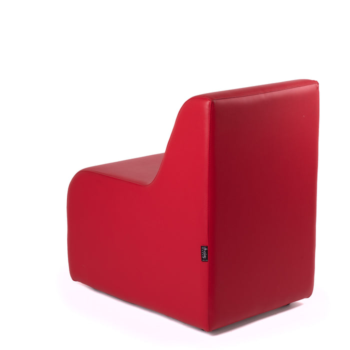 Outlet -  Avalon Divanetto Cod_013 in similpelle Mamba colore Rosso Dim: 50x70x H 76 cm