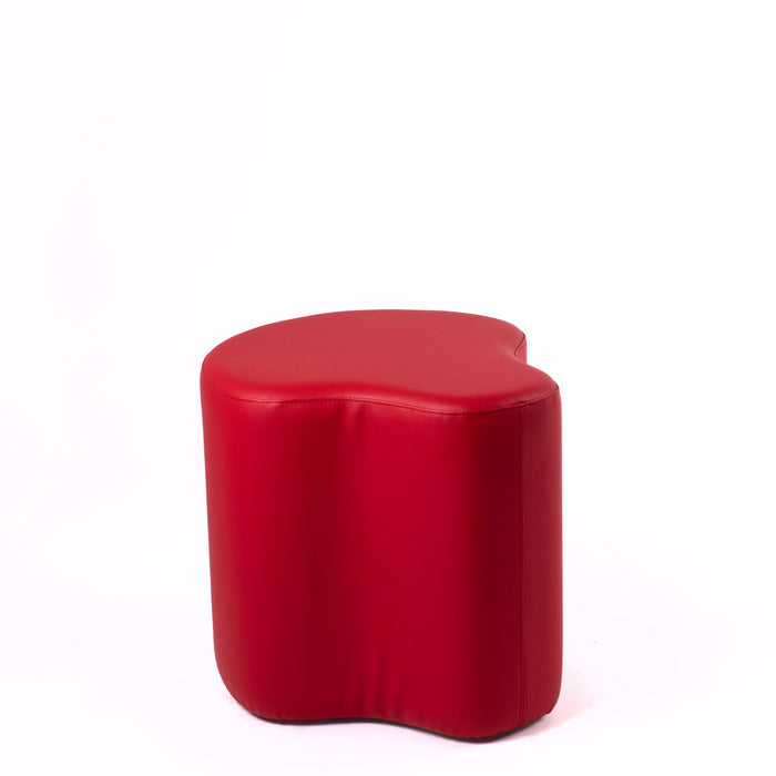 Outlet -  Avalon Pouf Cod_030 in similpelle Mamba colore Rosso Diam: 50 x H 46 cm
