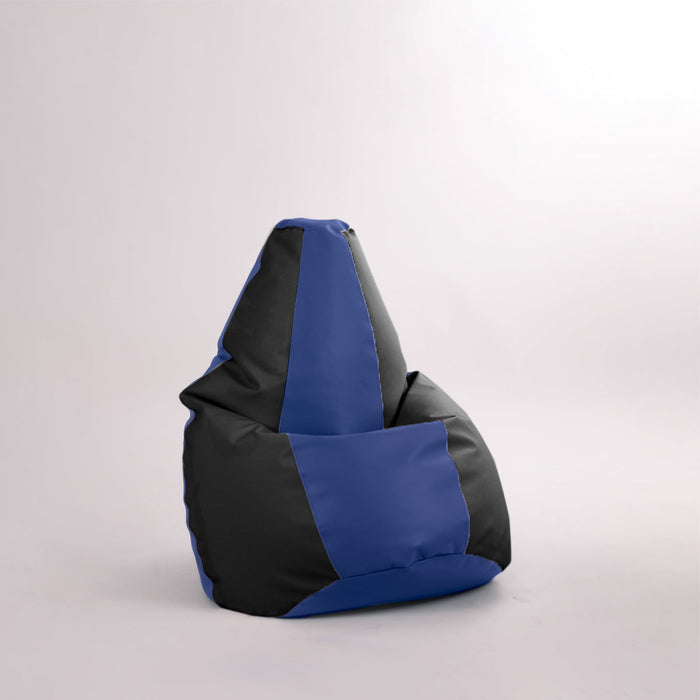 Outlet -  Avalon Pouf Poltrona Sacco Bag Squadre calcio Similpelle Jazz antistrappo Imbottito dim. 80 x 125 cm Made in Italy Colore Bianco e Azzurro  - Avalon