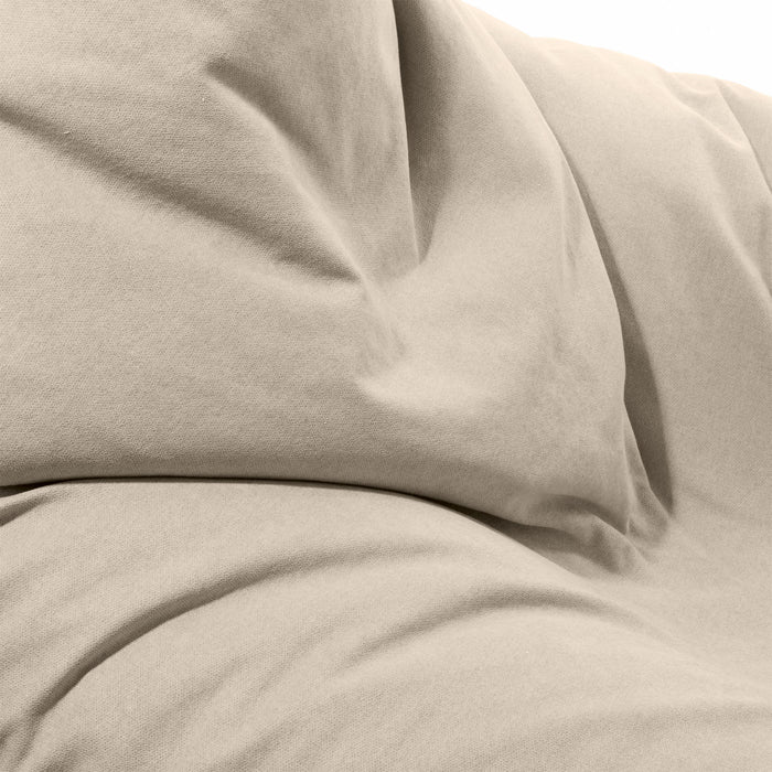 Outlet - Shongo large triangular pouf in Dali stain-resistant fabric for indoor use, size: 140x175 cm, Ocean colour