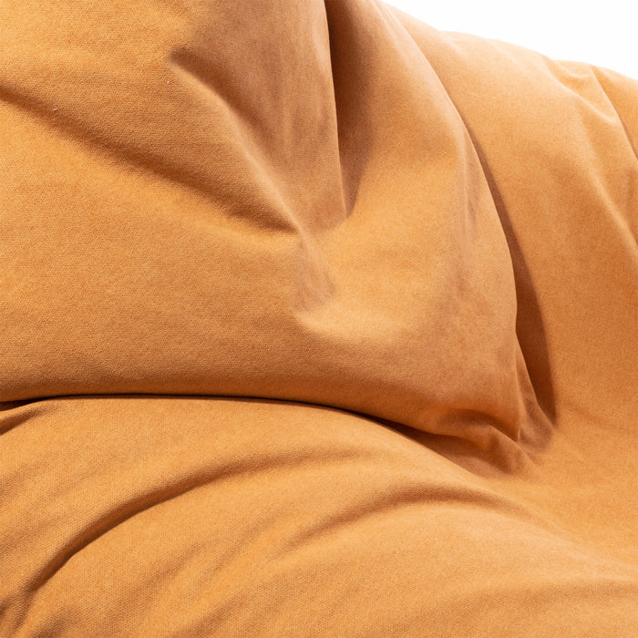 Outlet - Shongo large triangular pouf in Dali stain-resistant fabric for indoor use, size: 140x175 cm, Ocean colour