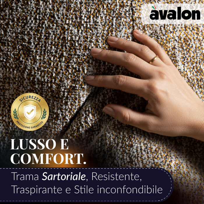Pouf Poltrona Sacco Grande Ploof Avalon in tessuto Grisaglia per interno dim. Ø85 x H90 cm
