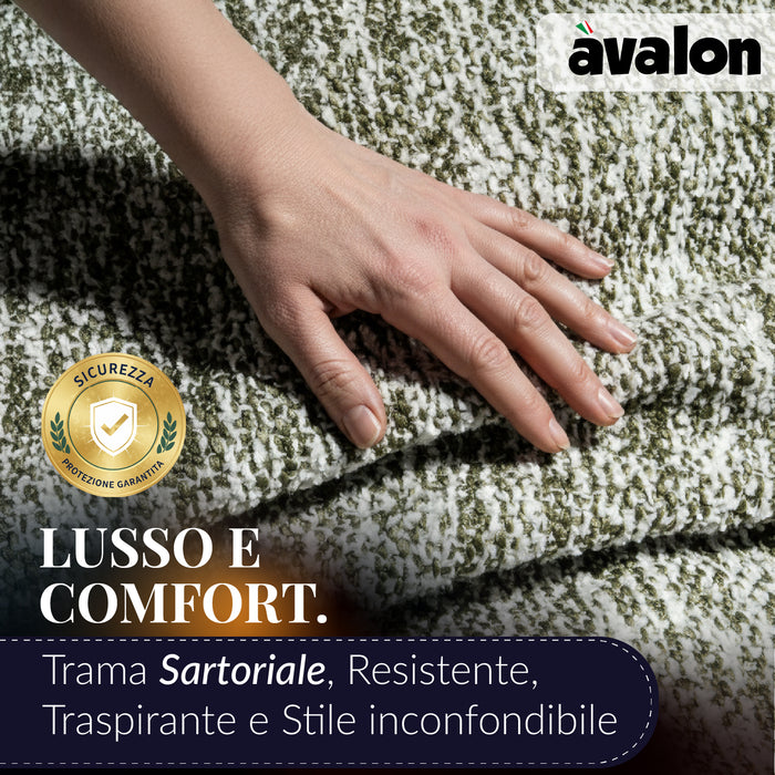Pouf Poltrona Sacco Grande Ploof Avalon in tessuto Grisaglia per interno dim. Ø85 x H90 cm