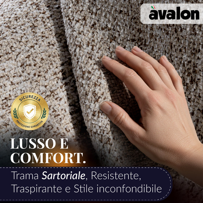 Pouf Poltrona Sacco Grande BAG L Avalon in tessuto Grisaglia per interno dim. 80 x 125 cm