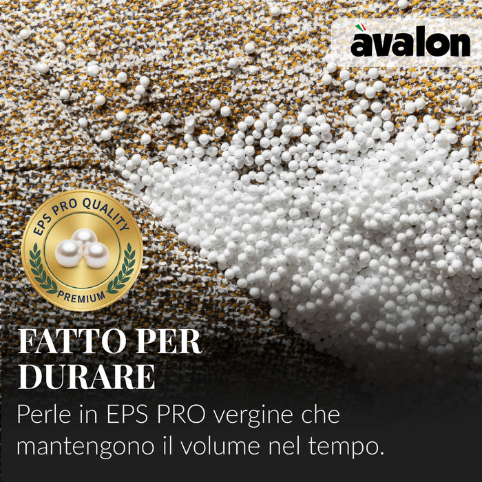 Pouf Poltrona Sacco Grande BAG L Avalon in tessuto Grisaglia per interno dim. 80 x 125 cm