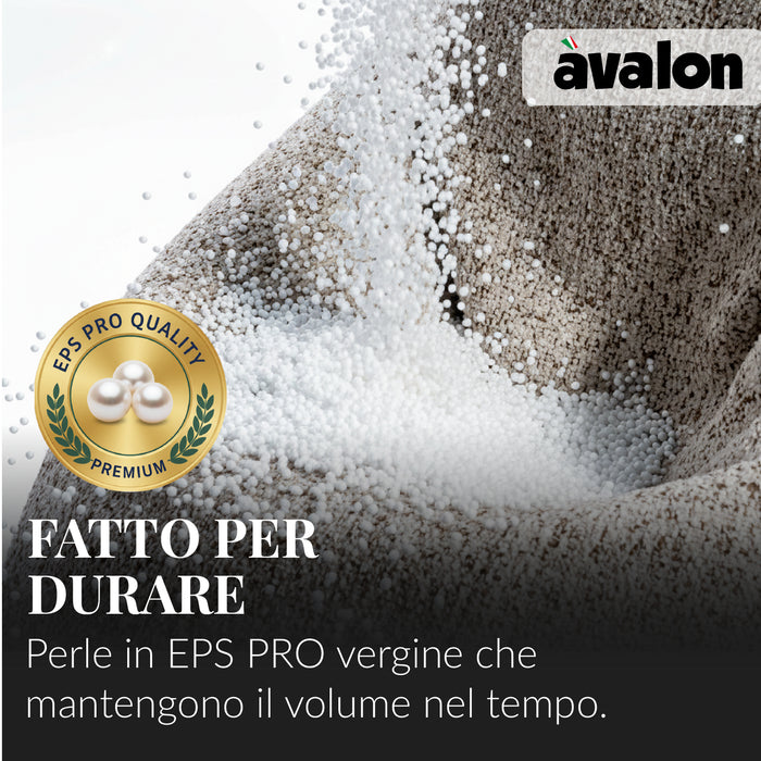 Pouf Poltrona Sacco Grande BAG L Avalon in tessuto Grisaglia per interno dim. 80 x 125 cm