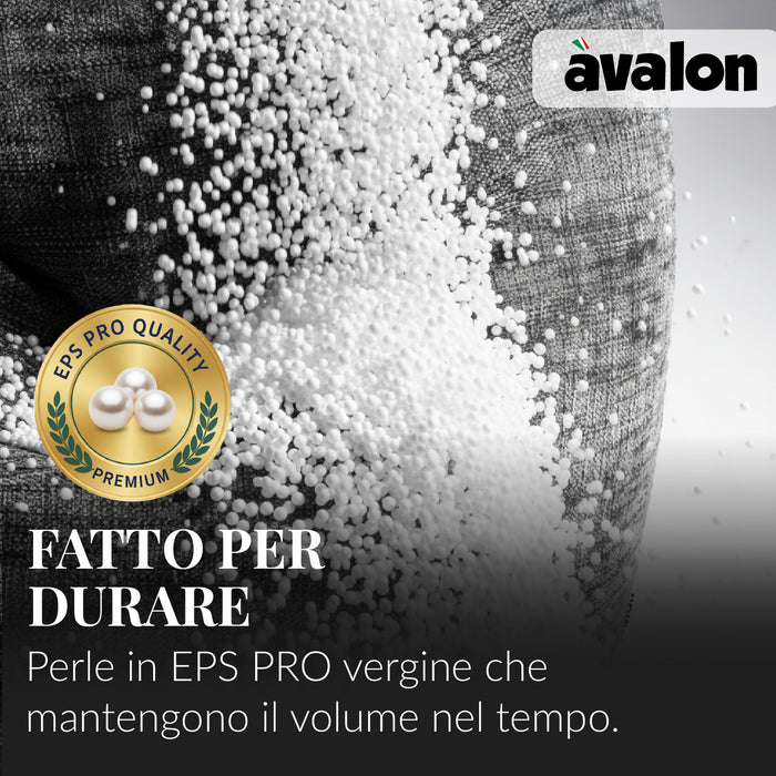 Pouf Poltrona Sacco Grande BAG L Avalon in tessuto Antimacchia Cannet per interno dim. 80 x 125 cm