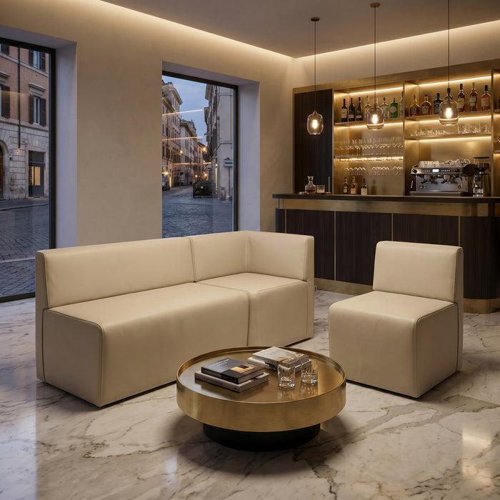 Panda 2-seater bar sofa in Mamba imitation leather