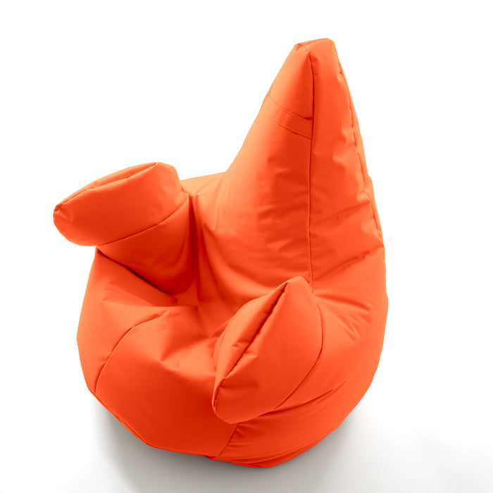 Pouf poltrona sacco con braccioli Ploof, Avalon in tessuto poliestere Jive per interno Imbottito. Dim: Ø85 x H90 cm