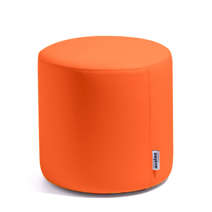 Avalon Rigid Cylinder Pouf Table in Mamba Trendy Faux Leather, Class 1-IM, Fire Retardant, for Indoor and Outdoor Use. Dimensions: Ø45 cm X H40 cm
