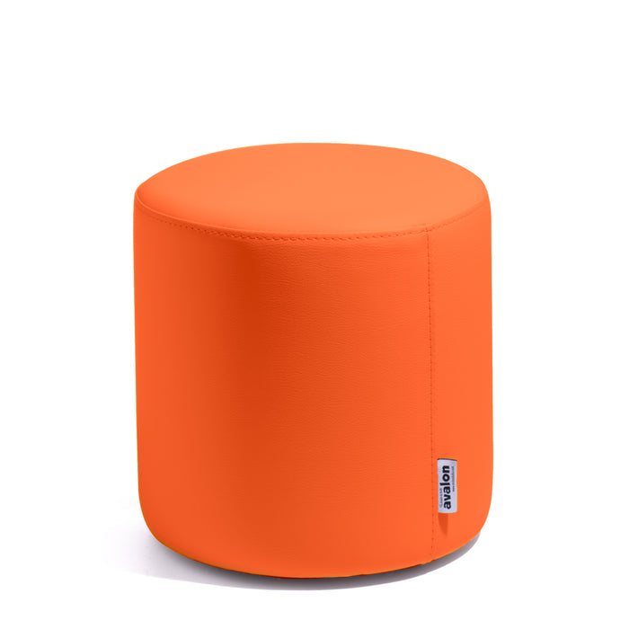 Avalon Rigid Cylinder Pouf Table in Mamba Trendy Faux Leather, Class 1-IM, Fire Retardant, for Indoor and Outdoor Use. Dimensions: Ø35 cm X H32 cm