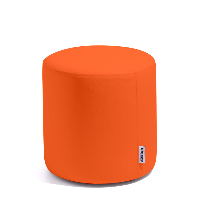 Outlet - Avalon Rigid Cylinder Pouf Faux Leather Mamba Trendy Diam. 35 cm, Height 35 cm