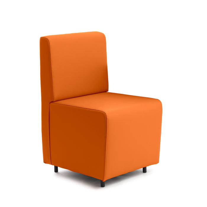 Sofá de 1 plaza para restaurante Essence en piel sintética Mamba Dim 50x62xH88