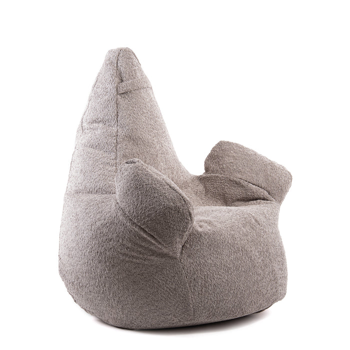 Pouf Poltrona Sacco Grande Ploof Avalon in tessuto Bouclè per interno dim. Ø85 x H90 cm