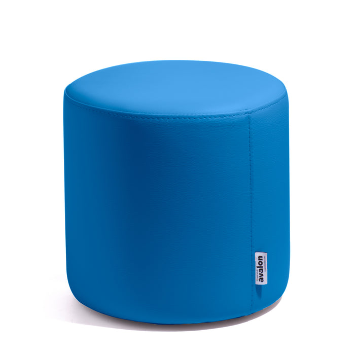 Avalon Rigid Cylinder Pouf Table in Mamba Trendy Faux Leather, Class 1-IM, Fire Retardant, for Indoor and Outdoor Use. Dimensions: Ø45 cm X H40 cm