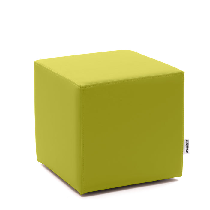 Avalon Rigid Cube Pouf Faux Leather Mamba Trendy Class 1-IM Fire Retardant for Indoor and Outdoor Use. Dimensions: Width 45 cm X Depth 45 cm X Height 43 cm