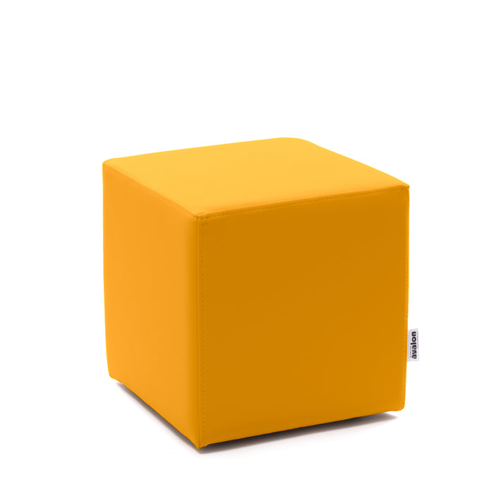 Avalon Rigid Cube Pouf Faux Leather Mamba Trendy Class 1-IM Fire Retardant for Indoor and Outdoor Use. Dimensions: Width 35 cm X Depth 35 cm X Height 35 cm 