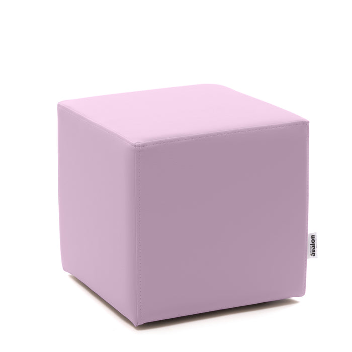 Avalon Rigid Cube Pouf Faux Leather Mamba Trendy Class 1-IM Fire Retardant for Indoor and Outdoor Use. Dimensions: Width 45 cm X Depth 45 cm X Height 43 cm