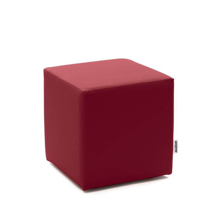 Avalon Rigid Cube Pouf Faux Leather Mamba Trendy Class 1-IM Fire Retardant for Indoor and Outdoor Use. Dimensions: Width 35 cm X Depth 35 cm X Height 35 cm 