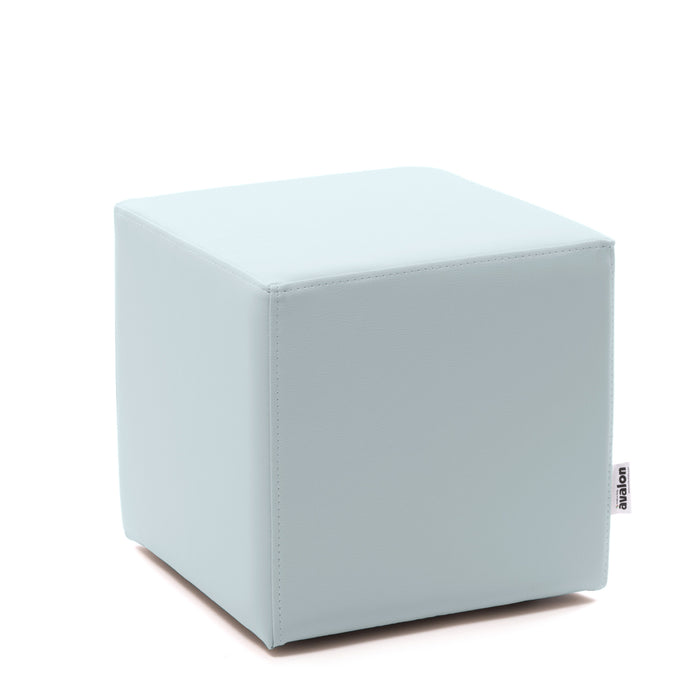 Avalon Rigid Cube Pouf Faux Leather Mamba Trendy Class 1-IM Fire Retardant for Indoor and Outdoor Use. Dimensions: Width 45 cm X Depth 45 cm X Height 43 cm