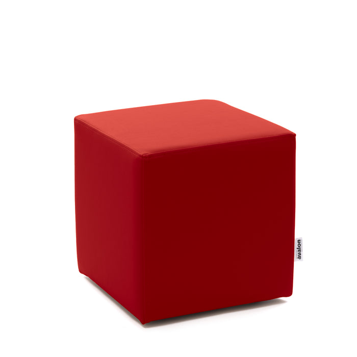 Avalon Rigid Cube Pouf Faux Leather Mamba Trendy Class 1-IM Fire Retardant for Indoor and Outdoor Use. Dimensions: Width 35 cm X Depth 35 cm X Height 35 cm 