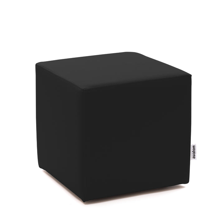 Avalon Rigid Cube Pouf Faux Leather Mamba Trendy Class 1-IM Fire Retardant for Indoor and Outdoor Use. Dimensions: Width 45 cm X Depth 45 cm X Height 43 cm