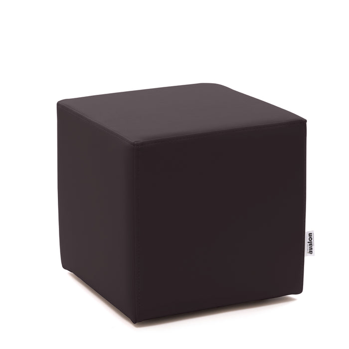 Avalon Rigid Cube Pouf Faux Leather Mamba Trendy Class 1-IM Fire Retardant for Indoor and Outdoor Use. Dimensions: Width 45 cm X Depth 45 cm X Height 43 cm