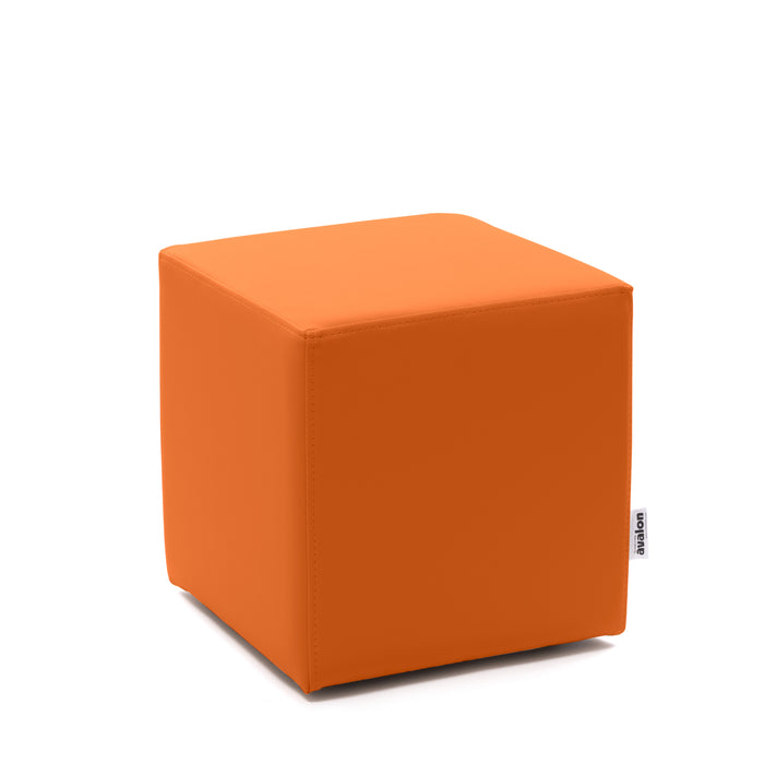 Avalon Rigid Cube Pouf Faux Leather Mamba Trendy Class 1-IM Fire Retardant for Indoor and Outdoor Use. Dimensions: Width 35 cm X Depth 35 cm X Height 35 cm 