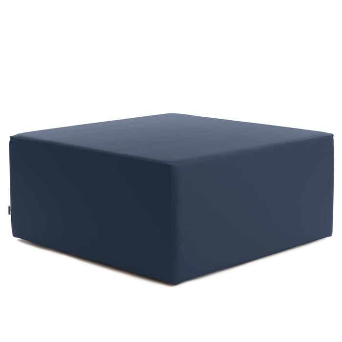 Avalon Rigid Cube Pouf Coffee Table in Faux Leather Mamba Trendy Class 1-IM Fireproof for Indoor and Outdoor Use. Dimensions: Width 90cm X Depth 90cm X Height 40cm 