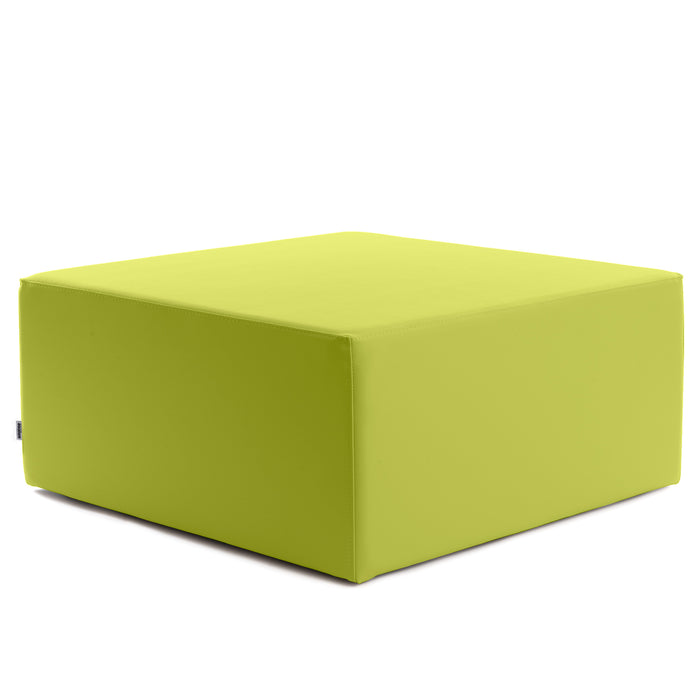 Avalon Rigid Cube Pouf Coffee Table in Faux Leather Mamba Trendy Class 1-IM Fireproof for Indoor and Outdoor Use. Dimensions: Width 90cm X Depth 90cm X Height 40cm 