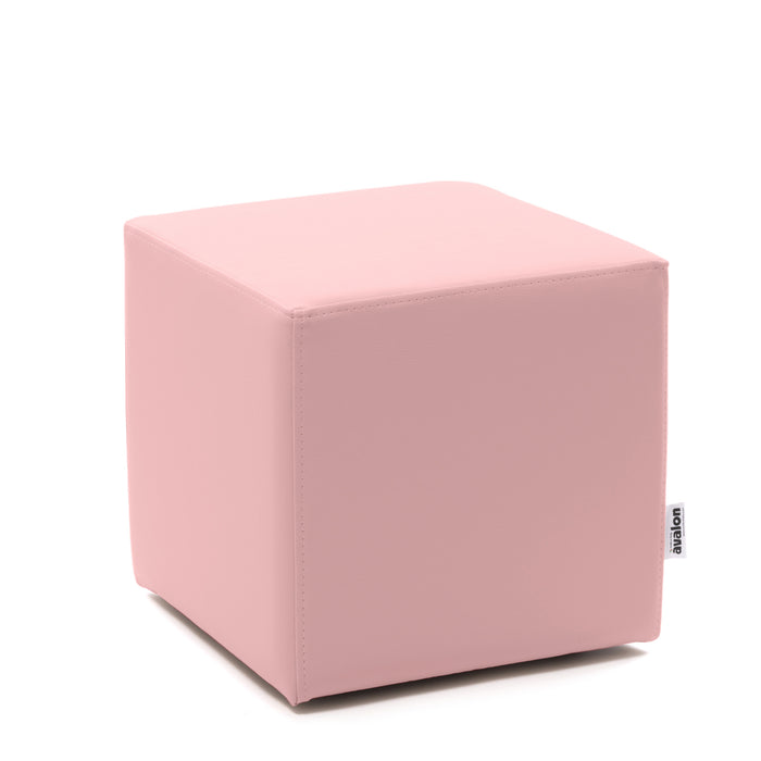 Avalon Rigid Cube Pouf Faux Leather Mamba Trendy Class 1-IM Fire Retardant for Indoor and Outdoor Use. Dimensions: Width 45 cm X Depth 45 cm X Height 43 cm