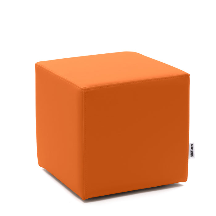 Avalon Rigid Cube Pouf Faux Leather Mamba Trendy Class 1-IM Fire Retardant for Indoor and Outdoor Use. Dimensions: Width 45 cm X Depth 45 cm X Height 43 cm