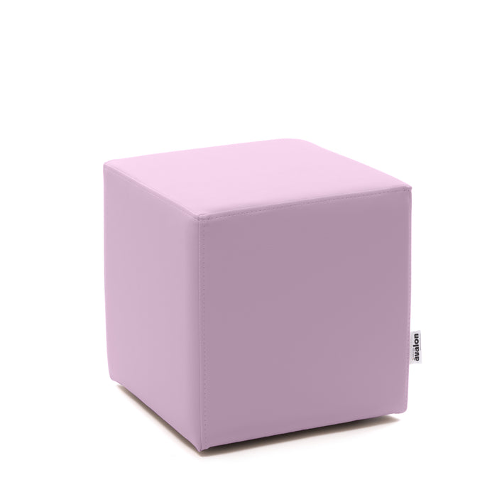 Avalon Rigid Cube Pouf Faux Leather Mamba Trendy Class 1-IM Fire Retardant for Indoor and Outdoor Use. Dimensions: Width 35 cm X Depth 35 cm X Height 35 cm 
