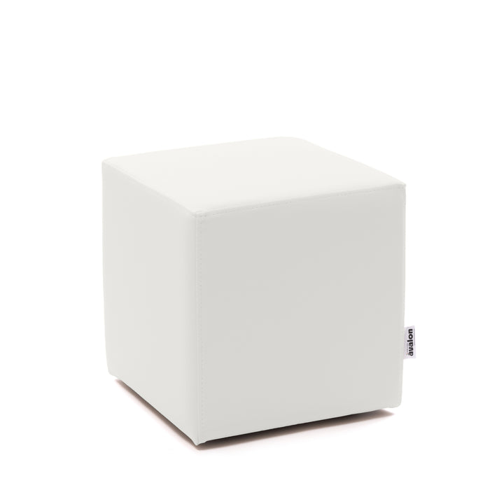Avalon Rigid Cube Pouf Faux Leather Mamba Trendy Class 1-IM Fire Retardant for Indoor and Outdoor Use. Dimensions: Width 35 cm X Depth 35 cm X Height 35 cm 