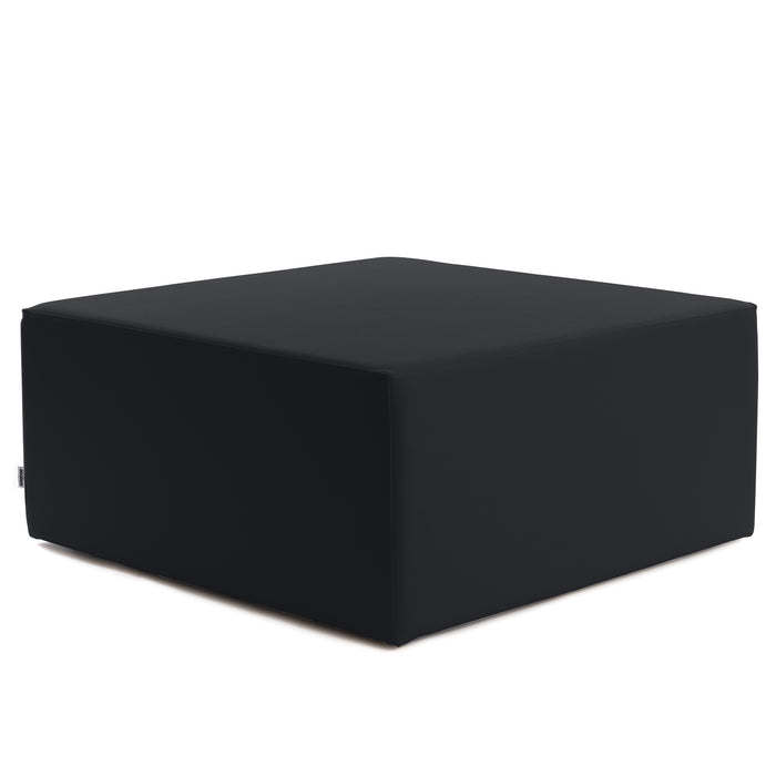 Avalon Rigid Cube Pouf Coffee Table in Faux Leather Mamba Trendy Class 1-IM Fireproof for Indoor and Outdoor Use. Dimensions: Width 90cm X Depth 90cm X Height 40cm 