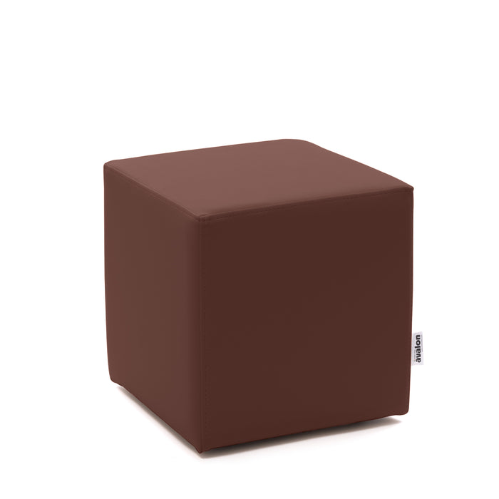 Avalon Rigid Cube Pouf Faux Leather Mamba Trendy Class 1-IM Fire Retardant for Indoor and Outdoor Use. Dimensions: Width 35 cm X Depth 35 cm X Height 35 cm 