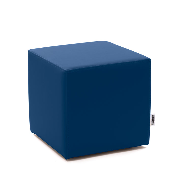 Avalon Rigid Cube Pouf Faux Leather Mamba Trendy Class 1-IM Fire Retardant for Indoor and Outdoor Use. Dimensions: Width 45 cm X Depth 45 cm X Height 43 cm
