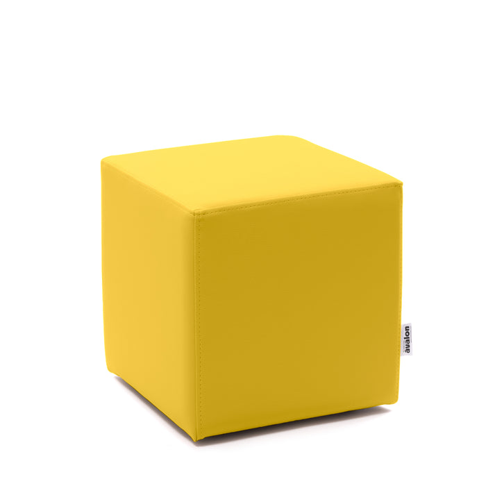 Avalon Rigid Cube Pouf Faux Leather Mamba Trendy Class 1-IM Fire Retardant for Indoor and Outdoor Use. Dimensions: Width 35 cm X Depth 35 cm X Height 35 cm 