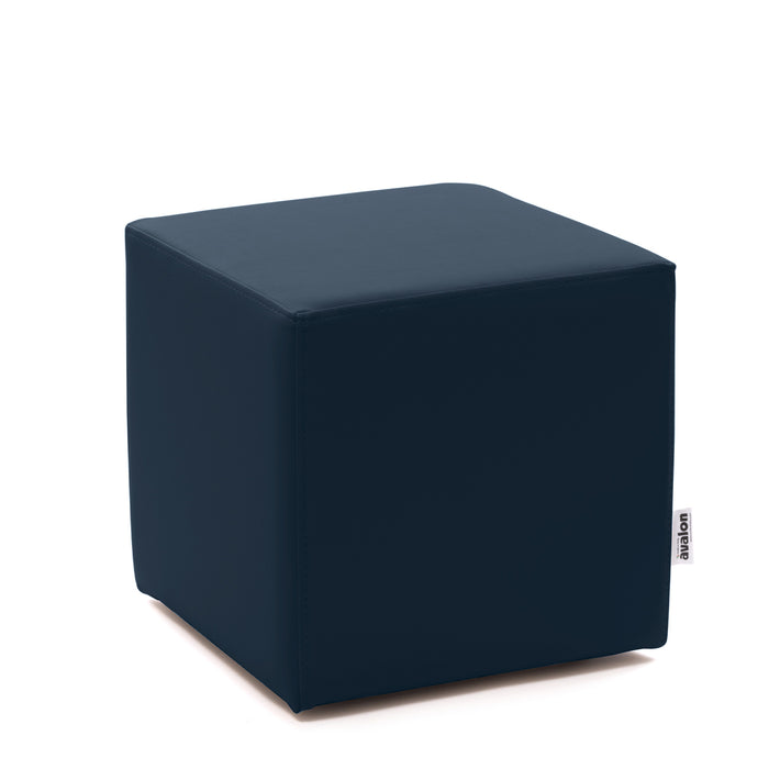 Avalon Rigid Cube Pouf Faux Leather Mamba Trendy Class 1-IM Fire Retardant for Indoor and Outdoor Use. Dimensions: Width 45 cm X Depth 45 cm X Height 43 cm