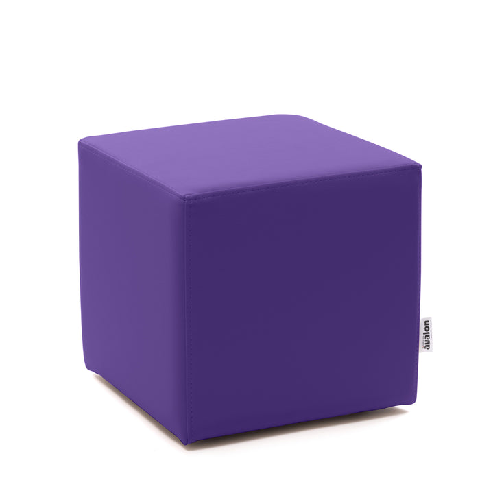 Avalon Rigid Cube Pouf Faux Leather Mamba Trendy Class 1-IM Fire Retardant for Indoor and Outdoor Use. Dimensions: Width 45 cm X Depth 45 cm X Height 43 cm