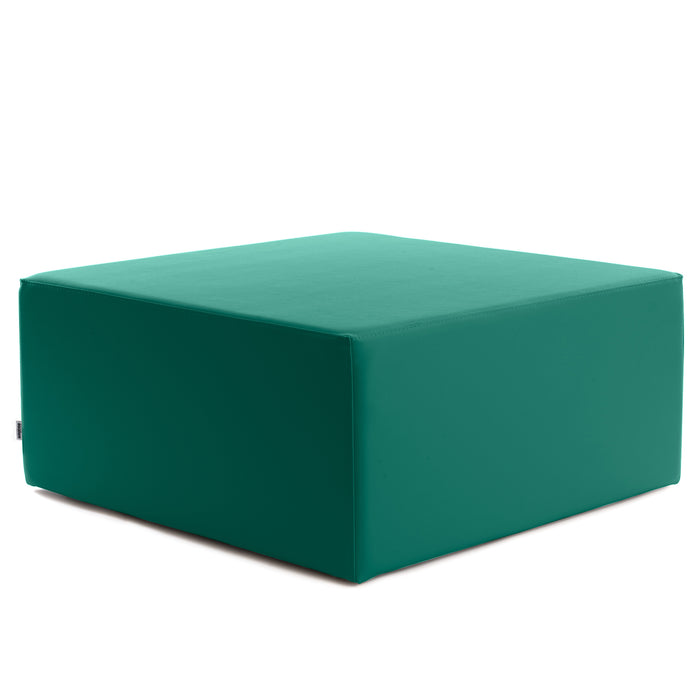 Avalon Rigid Cube Pouf Coffee Table in Faux Leather Mamba Trendy Class 1-IM Fireproof for Indoor and Outdoor Use. Dimensions: Width 90cm X Depth 90cm X Height 40cm 
