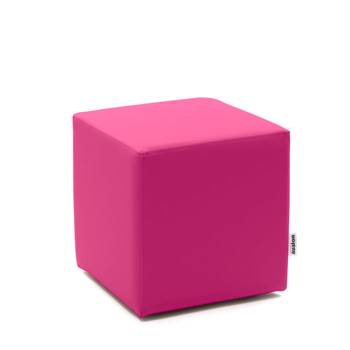 Avalon Rigid Cube Pouf Faux Leather Mamba Trendy Class 1-IM Fire Retardant for Indoor and Outdoor Use. Dimensions: Width 35 cm X Depth 35 cm X Height 35 cm 