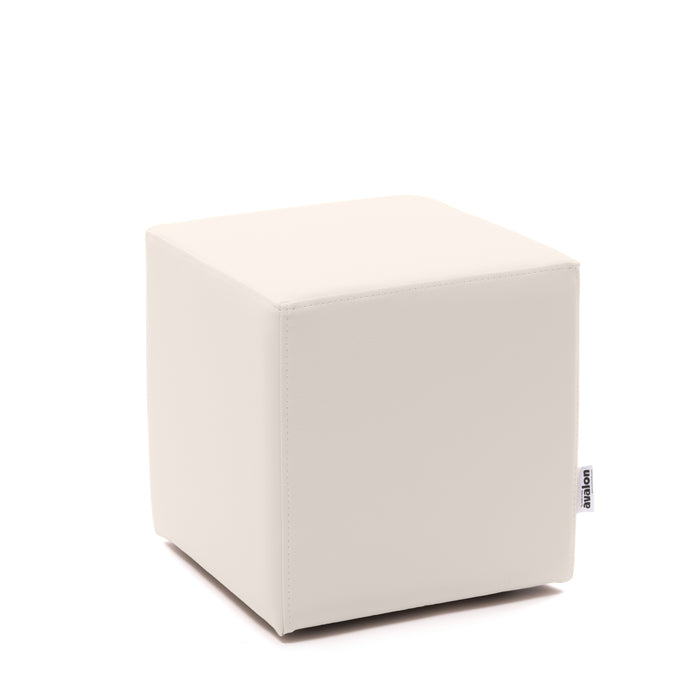 Avalon Rigid Cube Pouf Faux Leather Mamba Trendy Class 1-IM Fire Retardant for Indoor and Outdoor Use. Dimensions: Width 35 cm X Depth 35 cm X Height 35 cm 