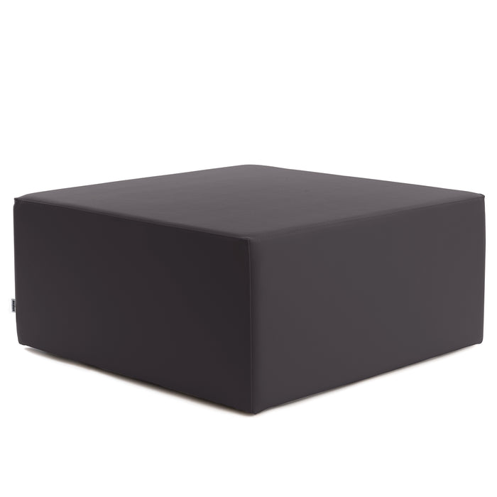 Avalon Rigid Cube Pouf Coffee Table in Faux Leather Mamba Trendy Class 1-IM Fireproof for Indoor and Outdoor Use. Dimensions: Width 90cm X Depth 90cm X Height 40cm 