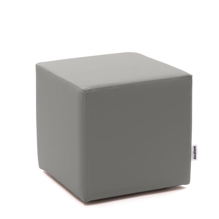 Avalon Rigid Cube Pouf Faux Leather Mamba Trendy Class 1-IM Fire Retardant for Indoor and Outdoor Use. Dimensions: Width 45 cm X Depth 45 cm X Height 43 cm
