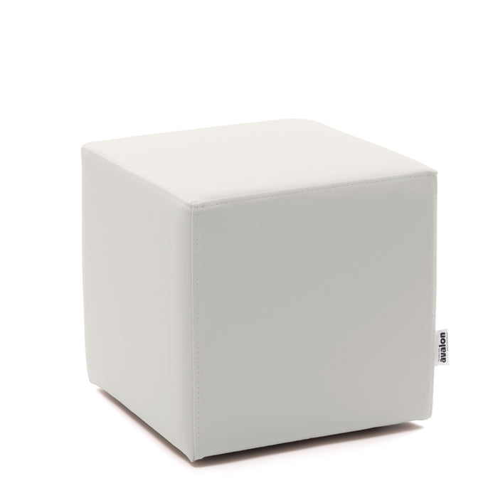 Avalon Rigid Cube Pouf Faux Leather Mamba Trendy Class 1-IM Fire Retardant for Indoor and Outdoor Use. Dimensions: Width 45 cm X Depth 45 cm X Height 43 cm